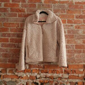 Women's Pink Sherpa Quarter-Zip